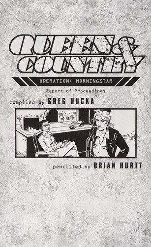 Queen and Country, vol. 2: Operation: Morningstar cover
